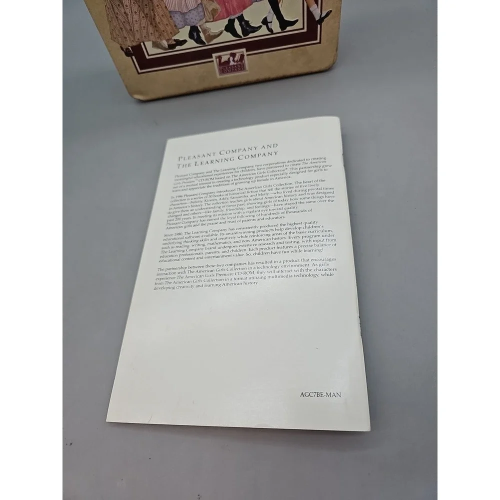 American Girl Doll Metal Tin Box & Book  Premiere Learning Pleasant Company